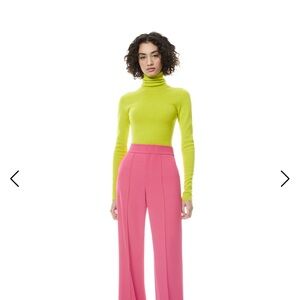 Alice + Olivia DYLAN HIGH WAISTED WIDE LEG PANT